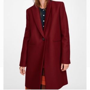 ZARA Dark Red Wool Coat